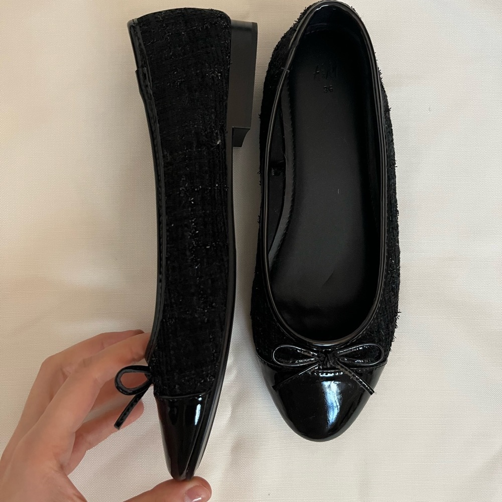H&M Tweed Ballet Flats | New | Women’s Ballet Pumps